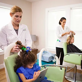 In-clinic AirAlle treatments and lice removal service.
